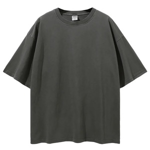 Camiseta Casual de Hombre, Cuello Redondo, Manga Corta, Corte Regular, Tejido de Punto, 100% Algodón, Color Sólido, Logotipo Frontal, Secado Rápido y Transpirable - Product Image 1