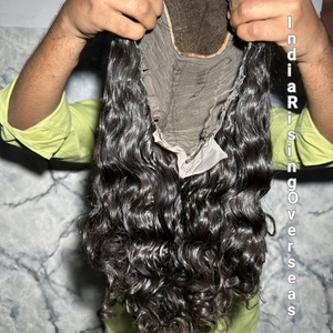 Directo de Fábrica, Fabricante Indio, Peluca de Encaje HD 13x4, Cabello Humano Indio Real, Textura Rizada, Donante Único - Product Image 1