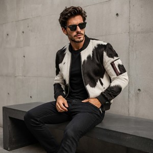 Chaqueta <span class=keywords><strong>de</strong></span> Motociclista <span class=keywords><strong>de</strong></span> Cuero para <span class=keywords><strong>Hombre</strong></span> LEATHER SPOT, con Capucha, Transpirable, Estilo Casual <span class=keywords><strong>de</strong></span> Verano, Cierre <span class=keywords><strong>de</strong></span> Cremallera, Forro <span class=keywords><strong>de</strong></span> Poliéster - Product Image 3