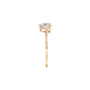 Bague halo caché en or massif 14 carats avec diamant de laboratoire HPHT CVD, design original REYES, pour femme, cadeau de mariage luxueux, bijoux fins - Product Image 4