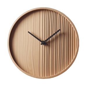 Horloge murale en bois 3D unique faite à la main avec des tons de bois riches Décoration intérieure élégante et luxueuse - Product Image 1