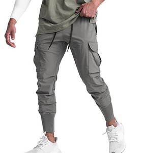 Pantalones Deportivos Cargo de Lona 100% Algodón para Hombre, Cintura Alta, Ligeros, con Múltiples Bolsillos, Secado Rápido y Anti-Pilling, Casuales de Otoño - Product Image 1
