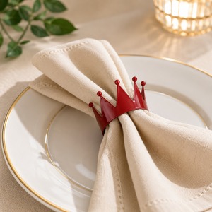 Luxury Designer Metal Napkin Ring with <b>Brushed</b> Finish Stylish Table Accessory for Cafes Hotels Banquet Halls and Dining Use - Product Image 6