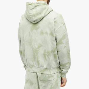 Survêtement streetwear pour homme de haute qualité, personnalisé, avec fermeture éclair, effet délavé, sweat à capuche et pantalon de survêtement évasé à jambe droite, 100% coton molletonné - Product Image 5