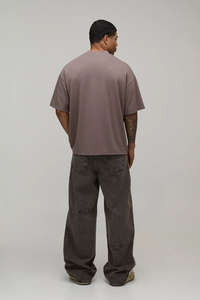 เสื้อยืดสตรีทแวร์ทรงโอเวอร์ไซส์ผ้าฝ้าย 100% สำหรับผู้ชาย ผลิตตามสั่ง (OEM) เนื้อผ้าหนา แห้งเร็ว ระบายอากาศได้ดี เป็นมิตรต่อสิ่งแวดล้อม - Product Image 2