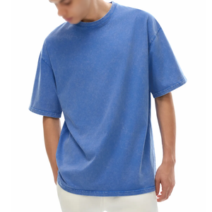 Nueva Llegada: Camiseta Oversize con Lavado Ácido de Alta Calidad, Cuello Redondo, Teñido Liso, Ajuste Holgado, de Algodón. Fabricante de Camisetas con Lavado Ácido en Pakistán. - Product Image 3