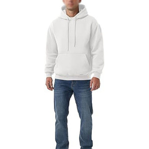Sudaderas con Capucha Blancas para Hombre con Logotipo Personalizado – Sudadera Extra Grande de Felpa 100% Algodón con Gráfico Bordado - Product Image 5