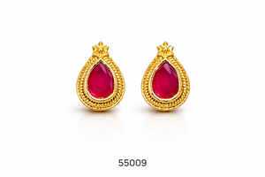 Pendientes de Coral con Baño de Oro de Aleación de Zinc de Primera Calidad de MOLL JEWELLERS, Grosor de Baño de 0.3 mm, Joyería Moderna para Mujer para Bodas y Fiestas - Product Image 3