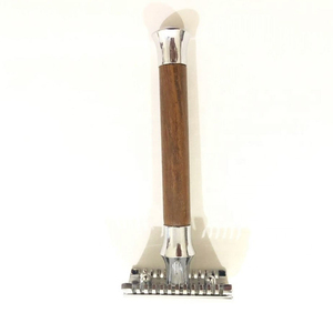 Safety <b>Razor</b> Straight Long Handed Metal Professional Stainless Steel butterfly Open Cut Throats <b>Razor</b> Double Edged Blade <b>Razor</b> - Product Image 4