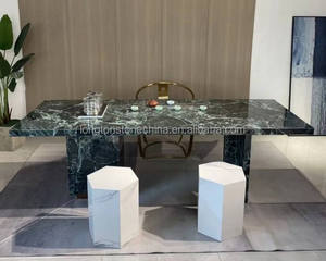 Mesa de Centro de Mármol Verde Moderna y Duradera, Personalizable, Rectangular, Mueble de Piedra, Más Vendida - Product Image 5