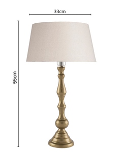 Brushed gold teardrop <b>table</b> lamp <b>white</b> linen shade elegant metal base decorative <b>bedside</b> light for luxury home decor - Product Image 5