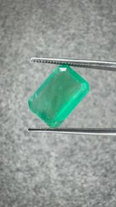 Émeraude naturelle zambienne de 4,32 carats, taille octogonale, pierre précieuse verte lâche avec éclat pour la fabrication de bagues, pendentifs et bijoux - Product Image 3
