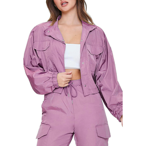 2 Piece Women's Contrast Solid Color Women's Windbreaker <b>Tracksuit</b> Women's Windbreaker <b>Tracksuit</b> Manufacture Jogging Custom - Product Image 1