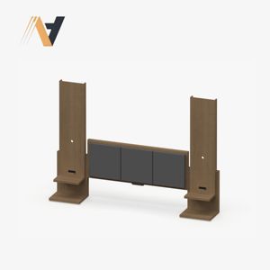 Ensemble de meubles de chambre à coucher moderne urbain, design modulaire de rangement, finition en placage MDF/HPL/LPL, provenant d'une usine vietnamienne - Product Image 1