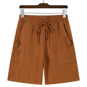 ชุดเสื้อเชิ้ตแขนสั้นติดกระดุมและกางเกงขาสั้นสำหรับผู้ชายคุณภาพสูง สไตล์ลำลอง ผ้าฝ้าย 100% ระบายอากาศได้ดี แห้งเร็ว - Product Image 3