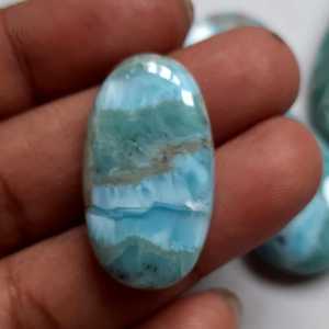 Cabujón de Larimar Natural, Gran Gema Azul para Joyería, Cristal Curativo Hecho a Mano, Regalo - Product Image 3