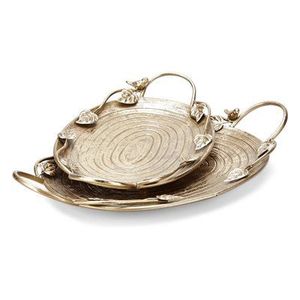 Bandeja de Latón Real Premium Hecha a Mano con Acabado Decorativo para Eventos de Boda, Restaurantes y Hostelería - Product Image 4