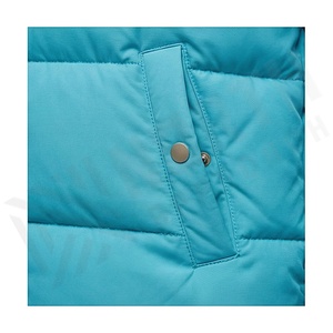 Hooded Quilted Waterproof <b>Bubble</b> Jacket Black Full Sleeve Winter Windproof Cotton Shell Knitted Fabric Polyester Filling Stand - Product Image 5