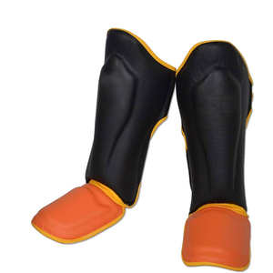Protection de tibia et de pied de qualité supérieure pour la boxe, dernier design, en cuir. - Product Image 1