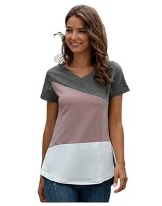 Camiseta corta de mujer de media manga de tela de algodón 100% de calidad personalizada a precio directo de fábrica camisetas de mujer - Product Image 3