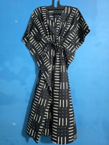 Vestido Kaftán Negro para Dama de Honor, Talla Grande, Estilo Boho, Kimono Maxi, Poncho Largo, Vestido de Fiesta Africano Bohemio - Product Image 5