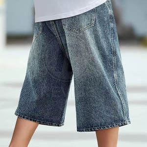 Mejor Precio, Pantalones Cortos Vaqueros Holgados 100% Algodón, Logotipo Personalizado, Casuales, Ecológicos, Transpirables, para Hombre, Nueva Llegada - Product Image 4