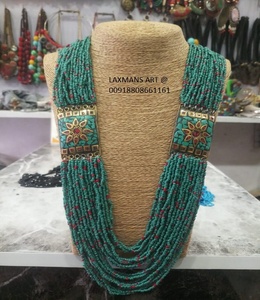 Tibétain pierre naturelle perlée mala collier à la mode tibétain conceptions collier de l'inde perlé mode collier tibétain en gros - Product Image 1