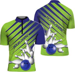 Custom Full Dye Sublimation Best Price Unisex Polo Shirts for <b>Bowling</b> Club - Product Image 1