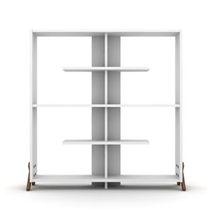 Kipp struttura in legno Etagere libreria Open Back 6 ripiani per ufficio soggiorno moderno stile industriale noce/bianco arredo casa - Product Image 5