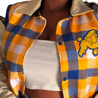 Veste universitaire personnalisée SGRHO avec manches en cuir, veste bomber brodée pour la sororité grecque Sigma Gamma Rho, vente en gros