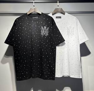 Camisa de Manga Corta para Hombre AMI, Estilo Vintage, Ecológica, Corte Holgado, Estampado Completo, Cuello Camisero, Algodón Puro, Superventas - Product Image 1