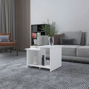 White <b>Open</b> <b>Storage</b> Coffee Table - Product Image 1