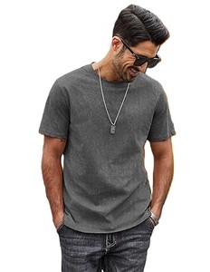 เสื้อยืดผู้ชายสไตล์วินเทจคุณภาพสูง แบบเรียบง่าย แขนสั้น ผ้าฝ้ายอย่างดี ไซส์ใหญ่ ลดราคา - Product Image 3