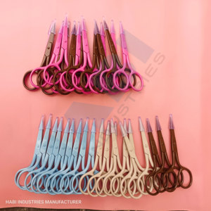Professional Stainless Steel Color Coated Handle Embroidery Scissors Custom Logo Knitting <b>Shears</b> Wholesaler Cuticle Straight - Product Image 4