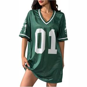 Robe de football pour femmes, manches courtes, imprimée, respirante, séchage rapide, logo personnalisé, polyester, uniforme de football athlétique - Product Image 3