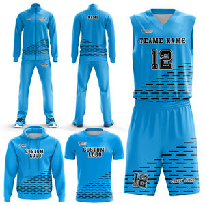 Ensembles et tenues de sport en polyester pour le basketball, avec designs sublimés, nouveau style, uniformes et ensembles - Product Image 1