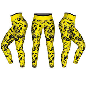 Leggings de sport rose, blanc, noir, imprimé étoiles, extensibles, respirants, pantalons de yoga pour femmes, toutes saisons, tricotés en spandex et polyester - Product Image 5