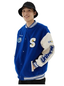 Pas de MOQ, maquette gratuite, veste universitaire personnalisée, broderie et patch en chenille, style lourd en laine et cuir - Product Image 4