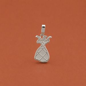 Colgante de Plata S925 con Diseño Personalizado de Bolsa de Dinero con Diamantes Moissanite - Product Image 4