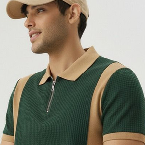 Men's Casual for Collar <b>Half</b> Sleeved Lightweight Breathable Summer Solid Color for <b>Shirt</b> Knitted ODM - Product Image 6