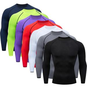 Camisetas Deportivas Personalizadas de Manga Larga para Correr, Camisetas de Baloncesto de Secado Rápido, Camisetas de Compresión, Ropa Deportiva para Hombre - Product Image 1