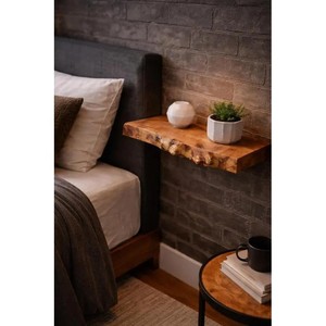 Hand-Painted Acacia Wood Bohemian Floating <b>Shelf</b> Wholesale | Moradabad - Product Image 3