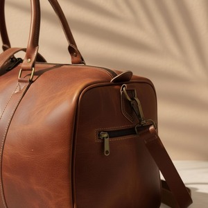 กระเป๋าเดินทางหนังแท้สุดหรูขายดีที่สุด สำหรับการเดินทางเพื่อธุรกิจ กระเป๋าเดินทางแบบดัฟเฟิลสำหรับทริปและการเดินทางในสำนักงาน มีจำหน่ายแล้ว - Product Image 5