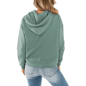 Sudaderas con Capucha para Mujer al por Mayor, Ropa de Invierno de Alta Calidad, Color Sólido, Transpirable, Tallas Grandes, con Capucha y Cierre Frontal - Product Image 3