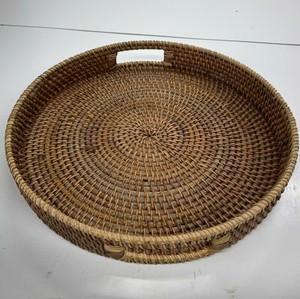 Organisateur de table en rotin naturel tressé, finition polie, compatible lave-vaisselle, porte-ustensiles pour table à manger, comptoir de cuisine - Product Image 4