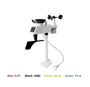 Sensor de Estación Meteorológica con Cable FT019T con Temperatura, Humedad, Pluviómetro, Anemómetro, Radiación Solar UV, Interfaz RS485 o Serial - Product Image 4