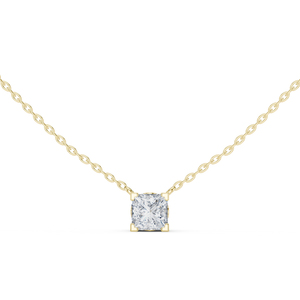 Colgante de Diamante Cultivado en Laboratorio con Corte Princesa en Oro Amarillo de 14K para Mujer |   Compromiso |   Diamante Cultivado Nuevo - Product Image 1