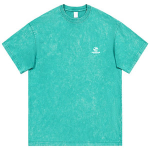 Camiseta Oversize para Hombre con Lavado Ácido, 250 GSM, Algodón Pesado, Estilo Vintage Desgastado, Cuello Redondo, Streetwear Retro, Ajuste Holgado - Product Image 4