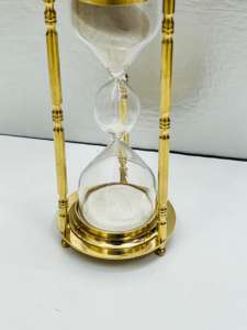 Reloj de Arena de 7'' Totalmente de Latón con Acabado en Latón, Diseño 3D de Ángel Animal |   Pie Decorativo Vintage para Mesa de Graduación - Product Image 2