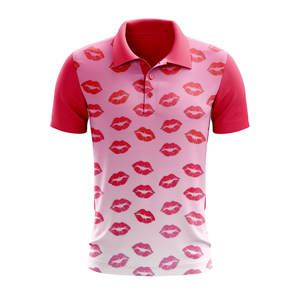 Camiseta de poliéster 100% en oferta, impresión por sublimación personalizada, camiseta deportiva de manga corta para hombre, de secado rápido, tipo polo con botones. - Product Image 6